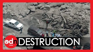 Incredible La Soufrière Drone Footage Shows St Vincent Volcano's Path of Destruction