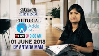 THE HINDU EDITORIAL ANALYSIS |1ST JUNE | UPSC,RRB,SBI CLERK/IBPS,SSC,CLAT & OTHERS | Antara Mam
