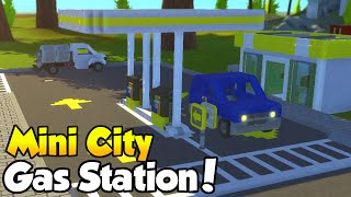 MINI CITY [EP. 7] - "Gas Station + Vehicle Showcase!" - Scrap Mechanic Community Build!