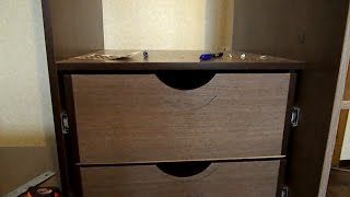 Сборка мебели  Регулировка ящика  Направляющая телескоп