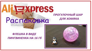 РАСПАКОВКА ПОСЫЛОК С АЛИЭКСПРЕСС,ШАР ДЛЯ ХОМЯКА И ФЛЕШКА НА 16ГБ