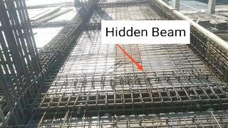 What is concealed Beam or Hidden Beam in RCC slab | reinforcement Detail ( 38 x 18 )