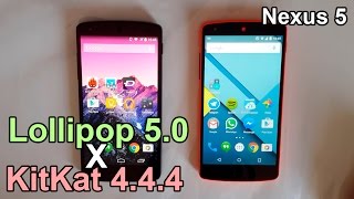 Android Lollipop 5.0 vs KitKat 4.4.4 - Performance Comparison (Nexus 5)
