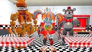 АНИМАТРОНИКИ ПУГАЮТ ОХРАННИКА FNAF 6 ► Garry's Mod