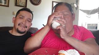 ASMR/donuts with milk/with my husband