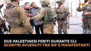 Due palestinesi feriti durante gli scontri avvenuti tra IDF e manifestanti