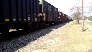 NS E51 Ex NYS&W SD70 leading E51 Horn Salute Wave