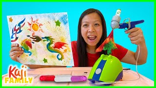 Mommy tries Crayola Marker Air Brush Spray Kit!