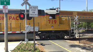 Union Pacific 719 Florin Flyer Local Power Move, South Watt Avenue Railroad Crossing