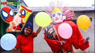 ONDEL ONDEL mencari ES KRIM SPIDERMAN di dalam BALON!! - KEPOMPONG BALON - ONDEL ONDEL