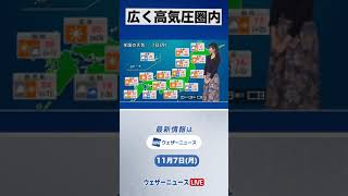 【朝の1分天気】2022年11月7日(月) #shorts