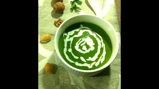 Cream of Spinach Soup in Restaurant Style | Palak Soup Recipe