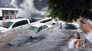Spooky footage! Millions of tons of water flooded the streets of Spain!