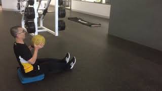 Long Sitting Medicine Ball Chest Pass