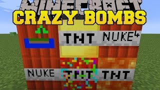 Minecraft: CRAZY BOMBS MOD (NEW POWERFUL TNT!) Mod Showcase