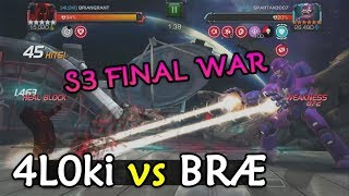Alliance War: 4L0ki -vs- BRÆ | Season 3, War 12 | Marvel Contest of Champions