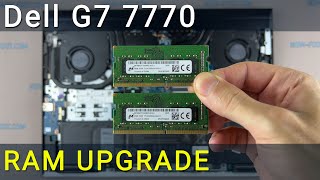 Dell G7 7700 How to Upgrade and Install RAM memory