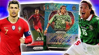 CRISTIANO RONALDO UND LEGEND AUTOGRAPH IN A PACK!!! Panini World Cup 2018 PRIZM FOTL Hobby Box