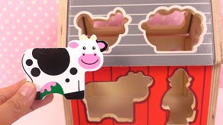 Apprendre les animaux de la Ferme Jouets en Bois
