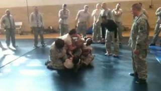 2Lt Foster at 260lbs takes on FIVE female Lieutenants!!