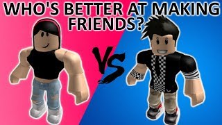 Which GENDER Is Better At Making Friends [ROBLOX SOCIAL EXPERIMENT]