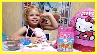 Огромное яйцо сюрприз Хелло Китти, много игрушек Giant Surprise Egg Hello Kitty, many toys