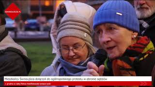 Mieszkańcy Świnoujścia dołączyli do ogólnopolskiego protestu w obronie sędziów