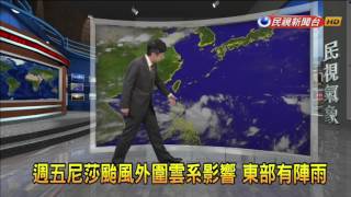 2017/7/27 週六白天尼莎暴風全逐漸進入東部－民視新聞