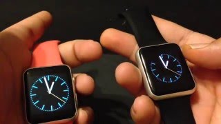 IWO MTK2502C vs Real Apple Watch 42MM 1080P HD w/Link