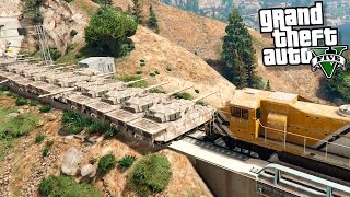 Что будет если 100 танков остановят поезд в GTA 5? - Эксперимент