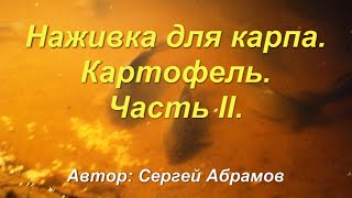 Наживка для карпа. Картофель. Часть II.