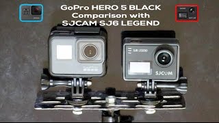 GoPro Hero 5 Black vs SJCAM SJ 6 Legend , Side By Side video comparison, Shootout analysis