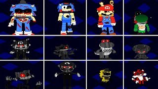 Five Nights At Sonic's 3 - All Animatronics And Jumpscares (Extras)