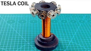 How to Make a Tesla Coil Electric Invention at Home | Magnetics Wireless Power Transfer