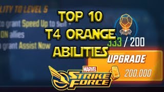 Top 10 Best T4 Orange Material Abilities - Marvel Strike Force - MSF