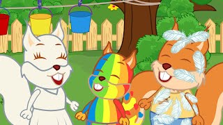 Famille d'Écureuil - Seau De Surprise Animé 2022 en Français