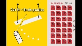 Cut it : brain puzzles(ultra sharp) walkthrough 6.raspberry (141~168 Level) 3star Perfect clear