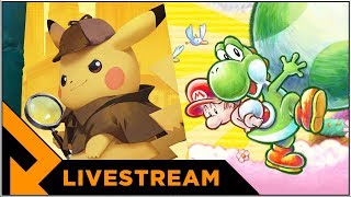 Level Up streamer Detective Pikachu og Yoshi's New Island