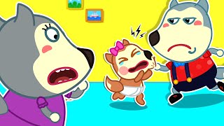 Oh No Baby Wolf, The Annoying Brother! | Funny Stories for Kids | @mommywolf