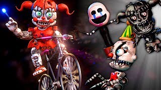 FNAF КОШМАРНАЯ БЕЙБИ на ВЕЛОСИПЕДЕ УБИВАЕТ ЭННАРДА и ШЕДОУ БЕЙБИ !!!