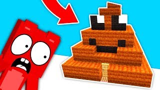 ДОМ ВНУТРИ КАКАШКИ В МАЙНКРАФТ! ЦУНАМИ ИЗ КАКАШЕК! КАК СДЕЛАТЬ ДОМ ЛОВУШКА ТРОЛЛИНГ НУБА МУЛЬТИК
