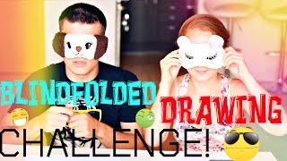 РИСУЕМ ВСЛЕПУЮ ВЫЗОВ! | BLINDFOLDED DRAWING CHALLENGE!