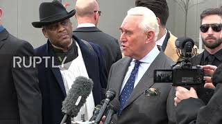 USA: Roger Stone appears in Washington DC for January 6 deposition
