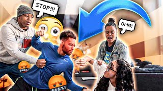 PRETENDING THAT MY CRUSH HIT ME HERE'S MY FAMILY REACTION