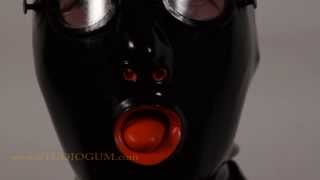 STUDIO GUM, anatomische Latexmaske mit Nasenschläuchen und Mundauskleidung