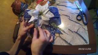 Как сделать новогодний бант | How to make a Christmas bow
