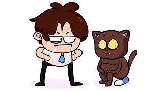 КОТ НАС%$@ В ТАПКИ