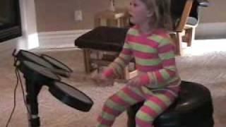 5 yr old daughter - Rock Band 2 - Eye of the Tiger - Expert - 89%