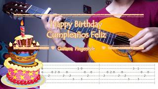 Cumpleaños feliz en guitarra acústica Finferstyle 2017