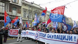 Anti-NATO Protest in Belgrade, Serbia